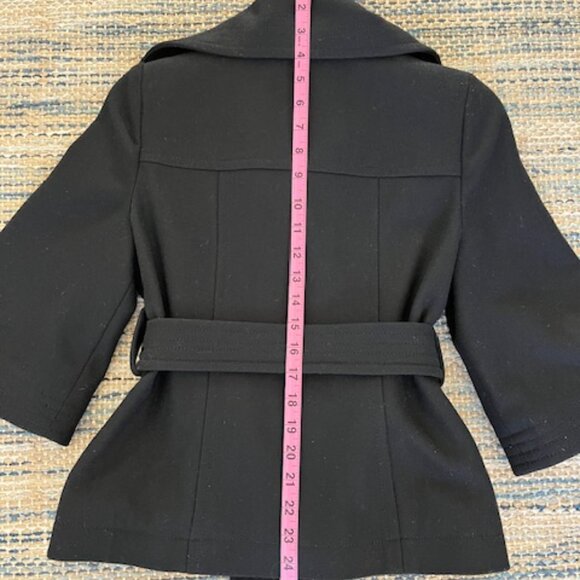 Old Navy Black Wool Pea Coat Jacket XS - Picture 10 of 16